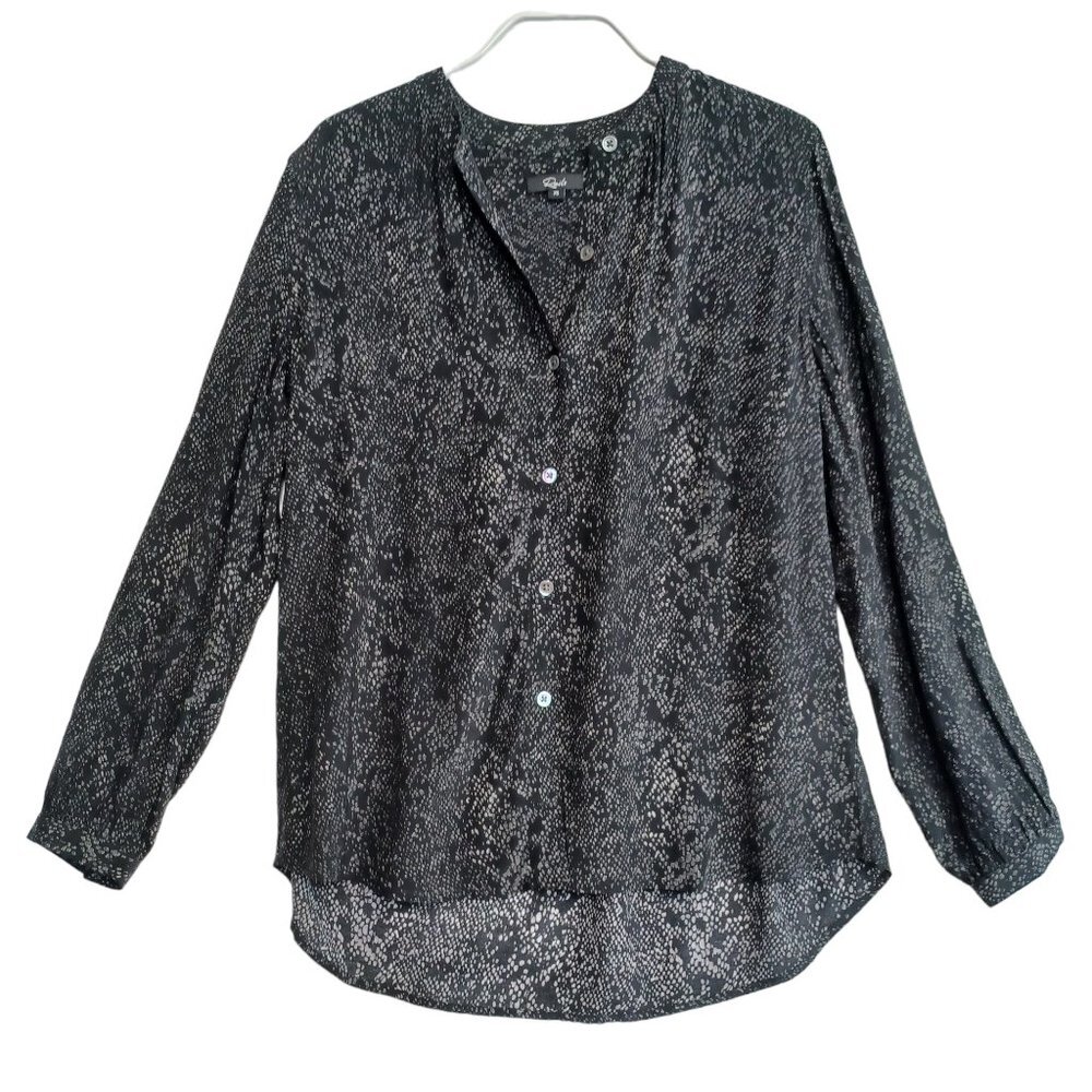 Rails Eloise Slate Python Button Front Blouse Siz… - image 2